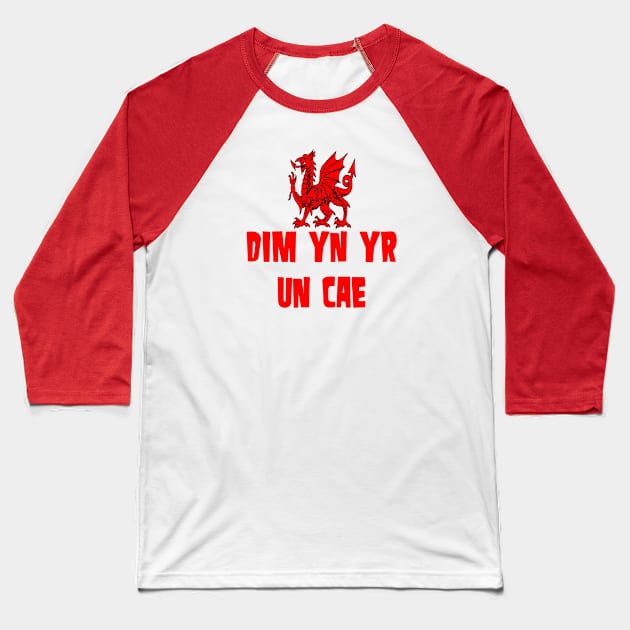 Dim yn yr un cae Welsh Rugby Union Dragon Baseball T-Shirt by taiche